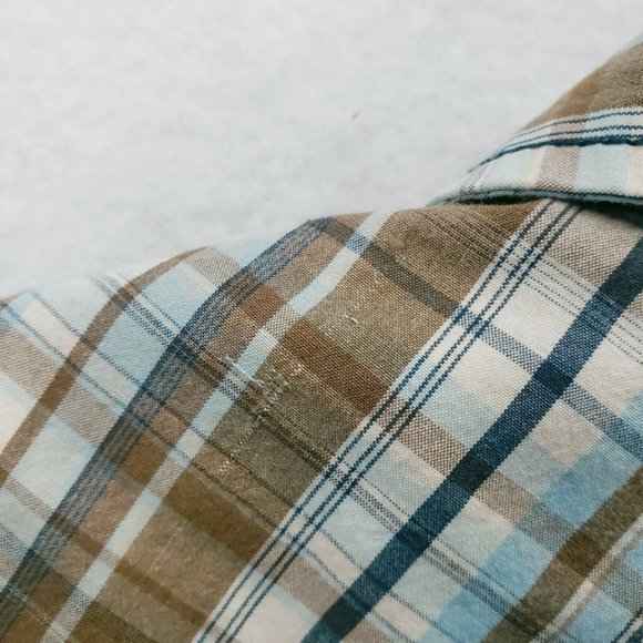 ARIAT Button-Down Shirt Western Style Plaid Long Sleeve EUC Size MEDIUM - Picture 9 of 9